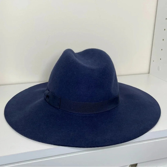 San Diego Hat Company Bow Band Floppy Fedora in Indigo - Picture 5 of 9